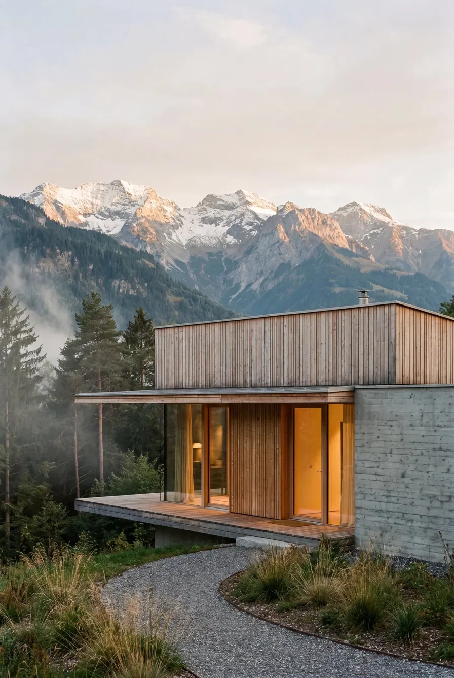 Villa Falknisblick — Modernist am Hang in Triesenberg